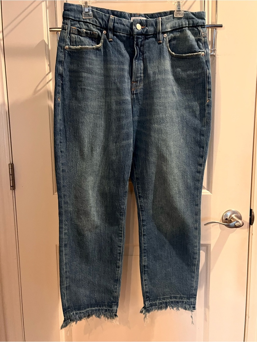 NWOT Good American Good Girlfriend High Waist Tapered Jeans 8/29